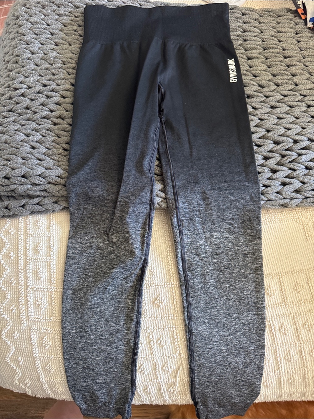 Gymshark Kids Black to Gray Ombre High-Waist Leggings